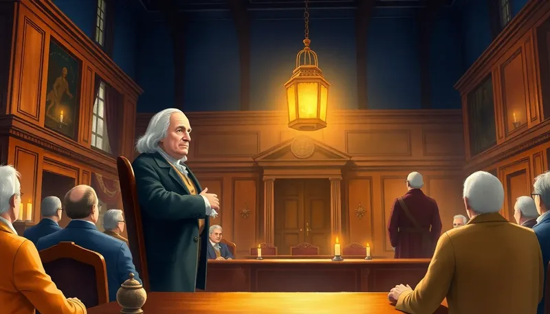 Benjamin Franklin Reads the Room at Philadelphia