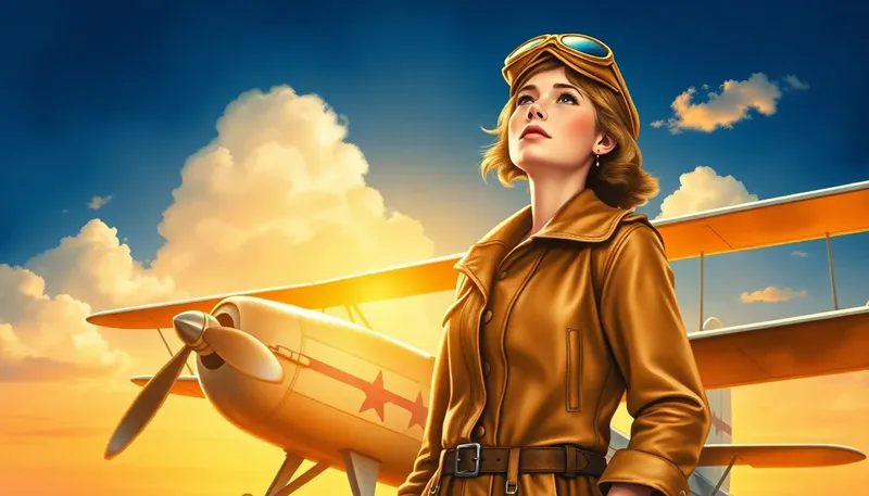 Amelia Earhart Flies Into the Morning Sky