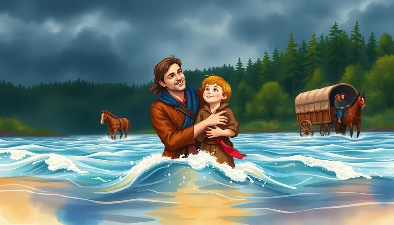Daniel Boone's Brave River Crossing