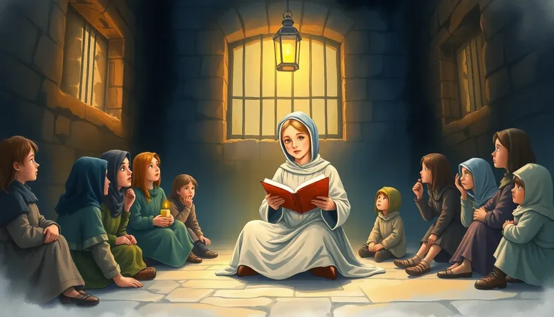 Elizabeth Fry Lights a Candle in Newgate Prison